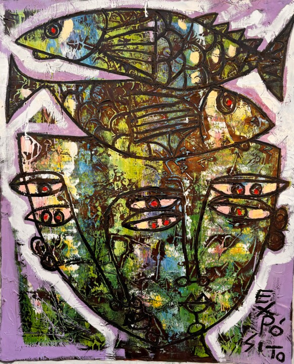 Recuerdos de la Memoria 绘画, 64x56 in