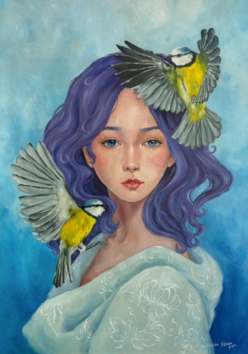 Painting titled "Unity" by Viktoriia Grokholska, Original Artwork, Oil