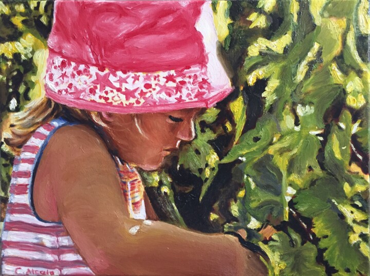 Vendange ta vie comme l'enfant cueille le fruit 绘画, 9.5x11.8 in