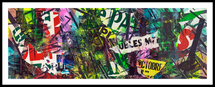 Les cycles du chaos 13 绘画, 25.2x60.6 in