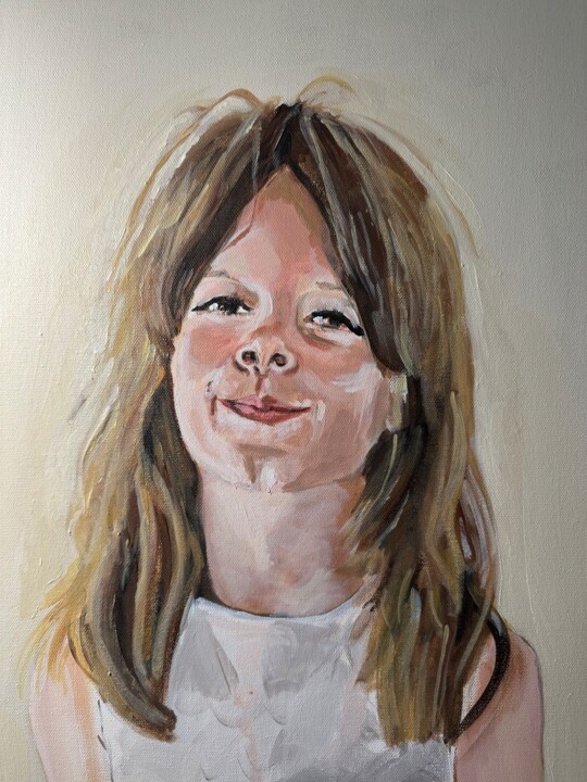 Lise à la robe blanche 绘画, 59.1x19.7 in