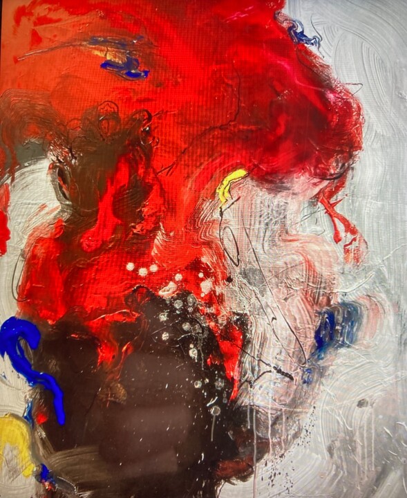 Schilderij getiteld "Ode to Gerriet" door Rob Koedijk, Origineel Kunstwerk, Acryl Gemonteerd op Frame voor houten brancard