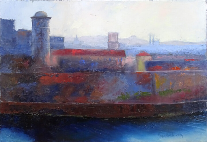 Souvenir des Remparts 绘画, 15x21.7 in