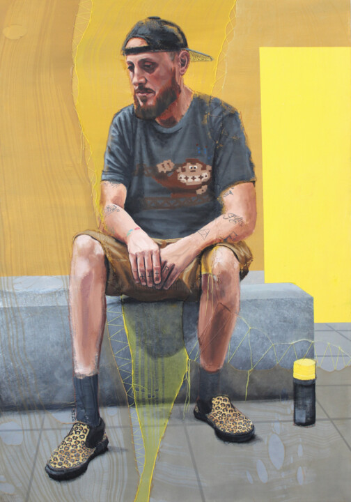 Harold, série "Les artistes" 绘画, 39.4x27.6 in