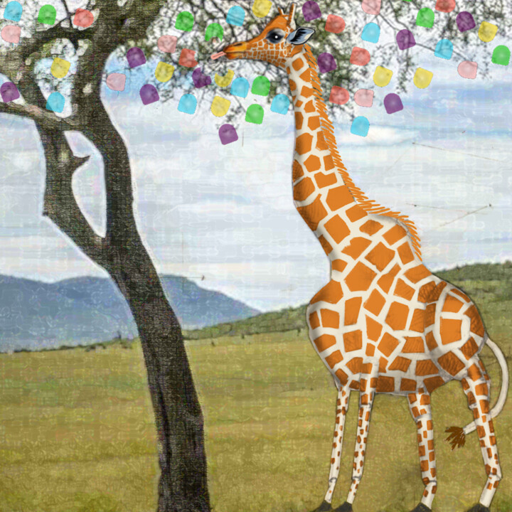 Dragirafe 图画, 7.9x7.9 in