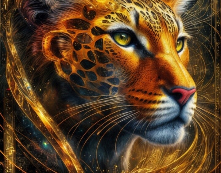 Ocelot Protecteur - La Force Intérieure 数字艺术