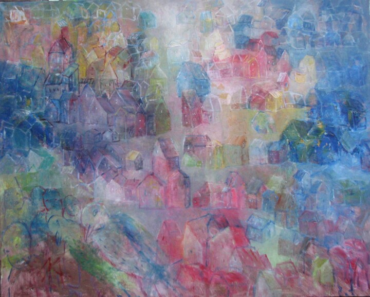 Pamięć domów 绘画, 31.5x39.4 in
