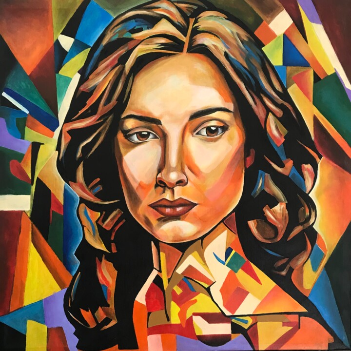 portrait of the delightful Spanish actress 绘画, 31.5x31.5 in