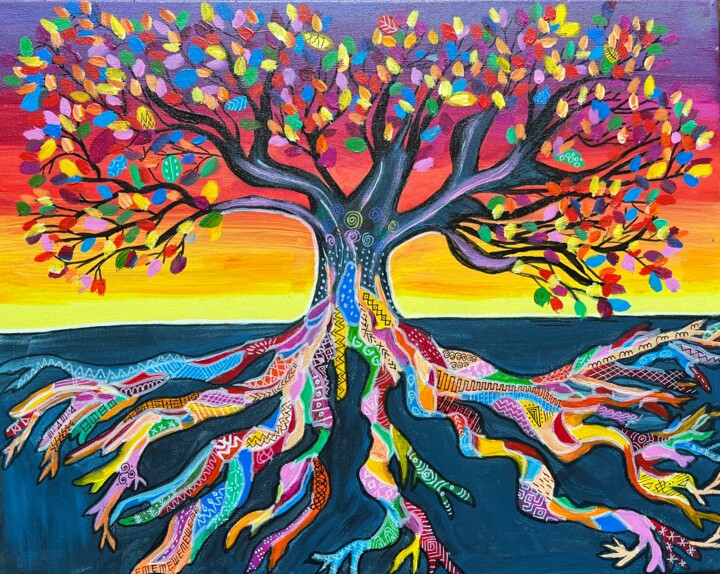 Tree of Culture Schilderij, 16x20 in