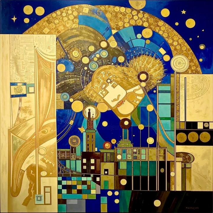 Digitale Kunst mit dem Titel "Amazing city" von Pintor Nicolas, Original-Kunstwerk, 2D digitale Arbeit