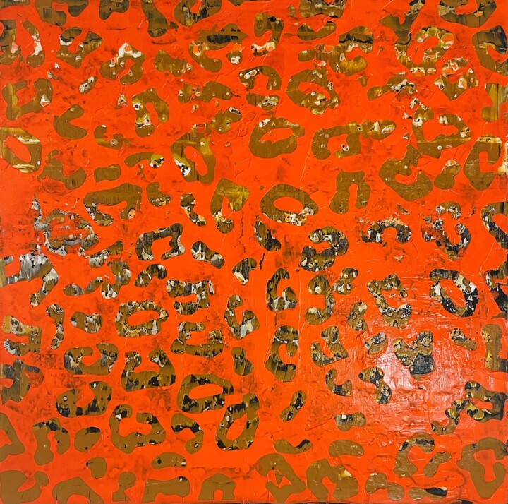 Orange LEO I 绘画, 19.7x19.7 in