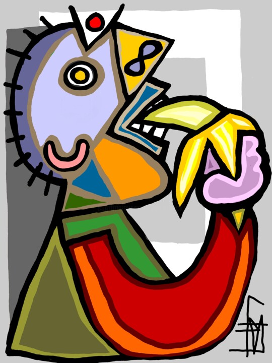 le mangeur de banane 数字艺术