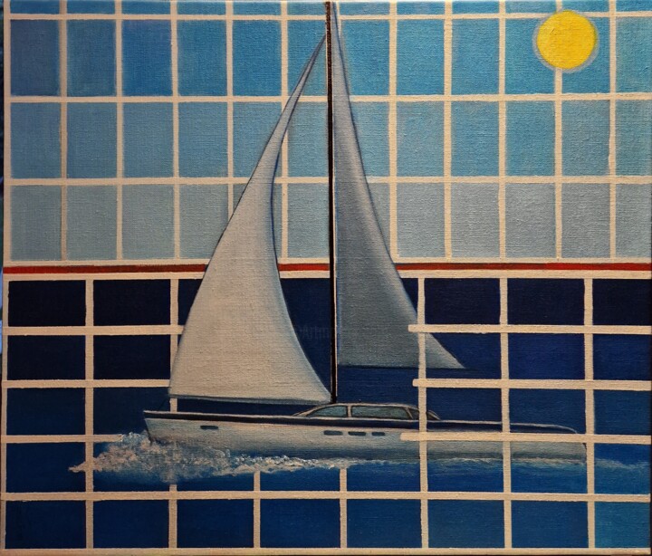 Peinture intitulée "La brèche" par Ralph.S, Œuvre d'art originale, Huile