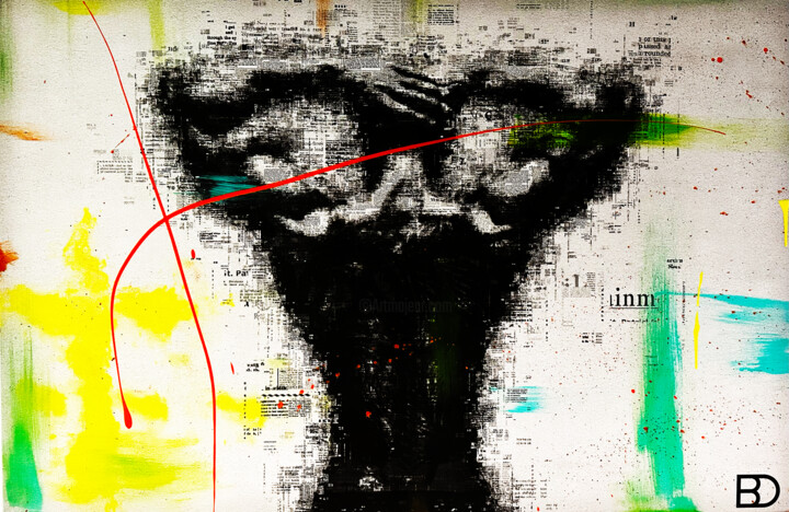 Painting titled "N. 29/3" by Bedart, Original Artwork, Digital Photography Mounted on Wood Stretcher frame
