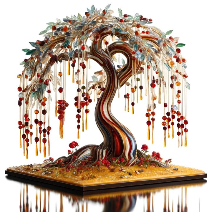 The Jeweled Arboretum - An Art Nouveau Botanical Masterpiece Digital Arts