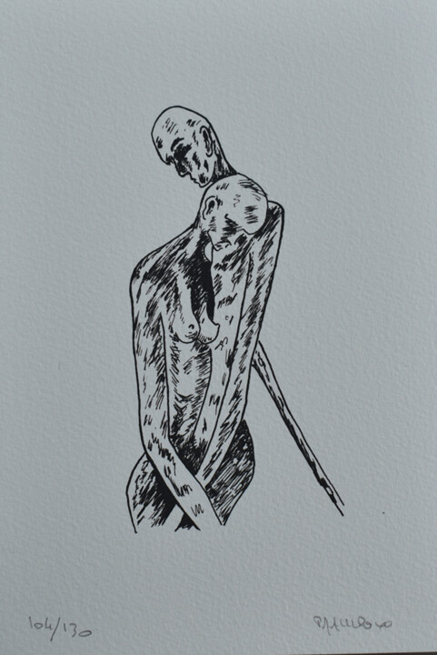 Absence 1 n° 57 印花与版画, 8.7x5.9 in
