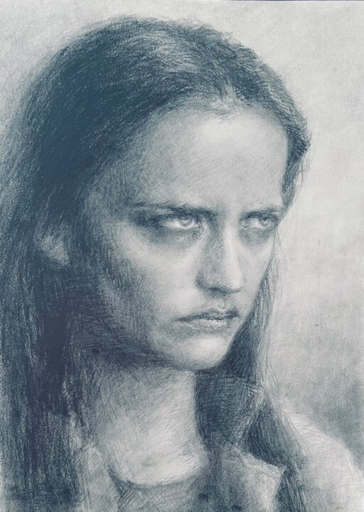 Eva Green portrait 图画, 11.7x8.3 in