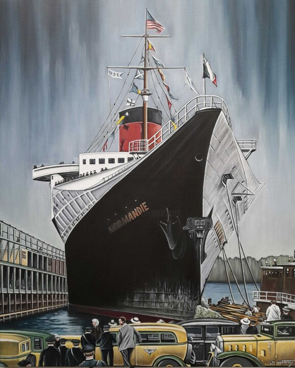 Peinture intitulée "Le Normandie" par Stéphane Mouton, Œuvre d'art originale, Acrylique