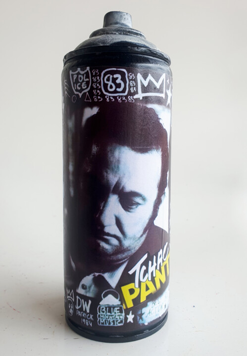 COLUCHE Tchao Pantin SCULPTURE bombe graffiti pop STREET ART 雕塑, 7.1x2.4 in