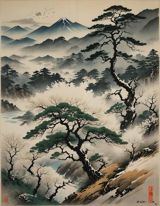 Digital Arts με τίτλο "Asia" από Kyozai, Αυθεντικά έργα τέχνης, Εικόνα που δημιουργήθηκε με AI
