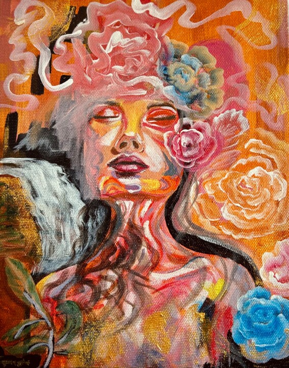 Wildflower whisper 绘画, 10x8 in