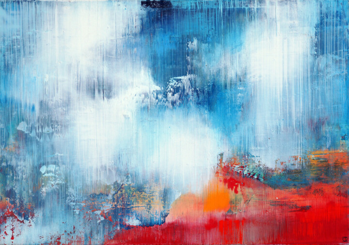 Pittura intitolato "Ohne Titel, 70 x 10…" da Konstantin Grabowski, Opera d'arte originale, Tempera Montato su Telaio per bar…