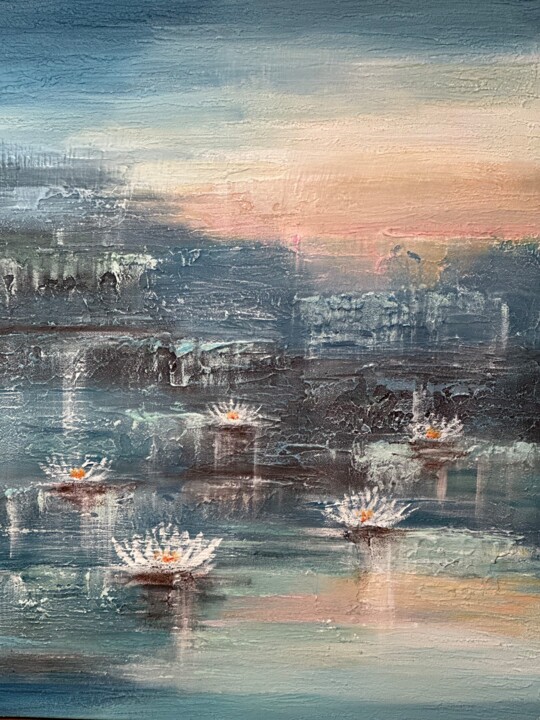 Water lilies 绘画, 23.6x19.7 in