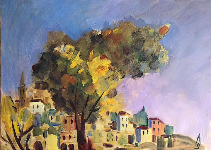 Croatia, Old Labin 绘画, 19.7x27.6 in