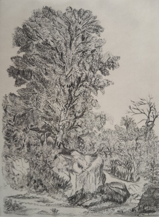 L'arbre 印花与版画, 7.9x5.9 in
