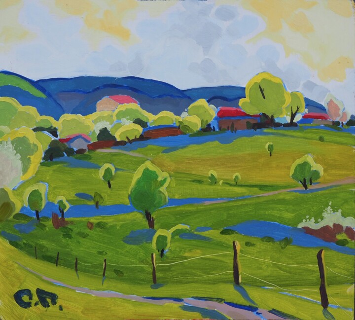 In the spring Schilderij, 14,2x15,8 in