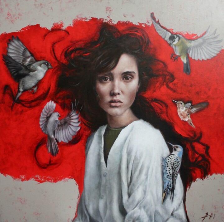 Painting titled "Find a place where…" by Federica Belloli, Original Artwork, Acrylic Mounted on Wood Stretcher frame