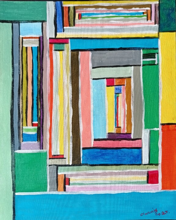 Painting titled "An unfulfilled circ…" by Daddy Noob, Original Artwork, Acrylic