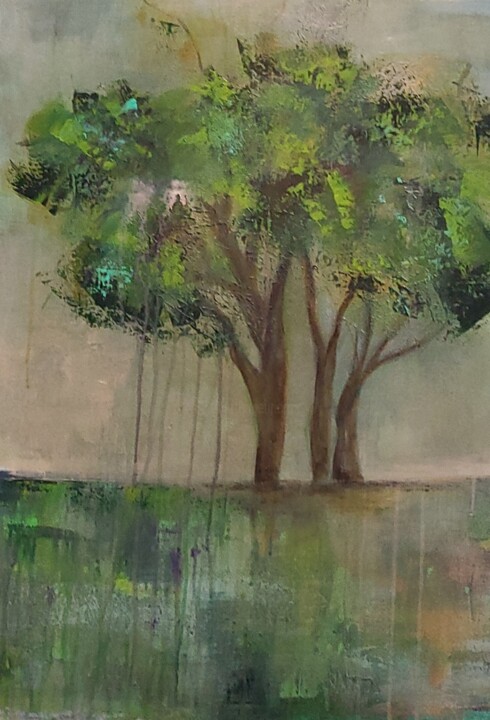 Les Arbres Schilderij, 31,5x23,6 in