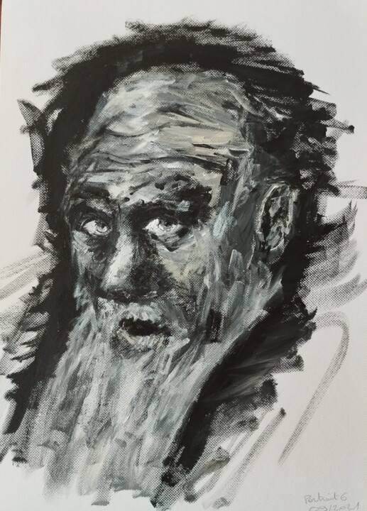 Portrait, série (2) 绘画, 11.6x8.3 in
