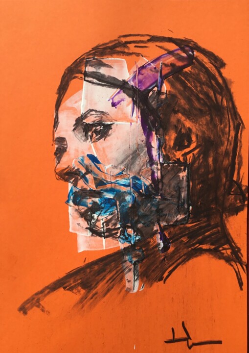 Korngold Study #3 绘画, 13.4x9.5 in