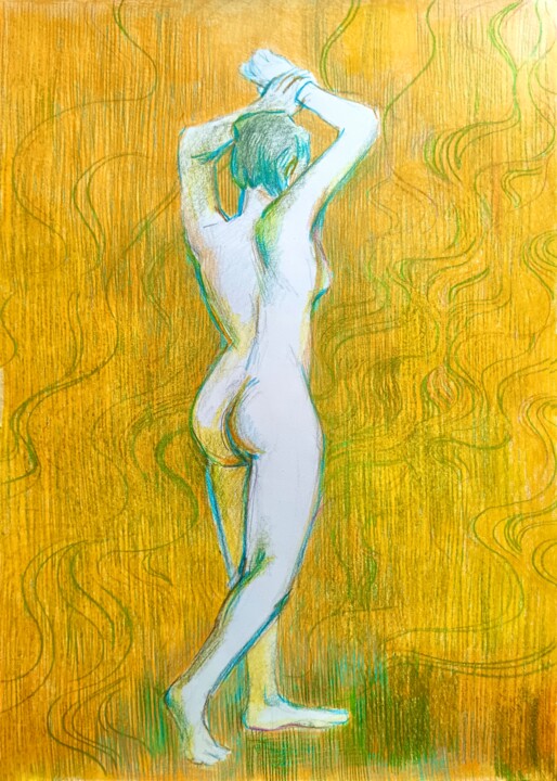 Dancing girl 图画, 16.5x11.4 in