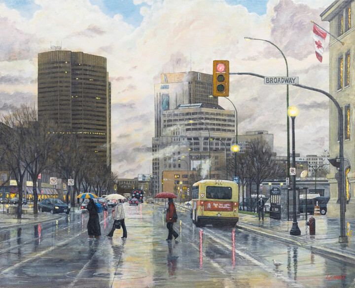 April Showers Tablo, 24x30 in