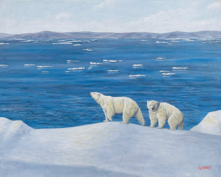 Painting titled "Manitobans" by Clayt Lennox, Original Artwork, Acrylic Mounted on Other rigid panel