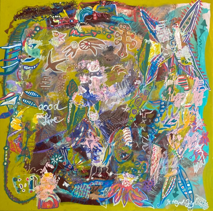 Good Live 绘画, 27.6x27.6 in