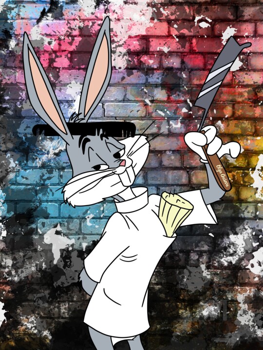 Bugs Bunny's Trendy Barbershop 数字艺术
