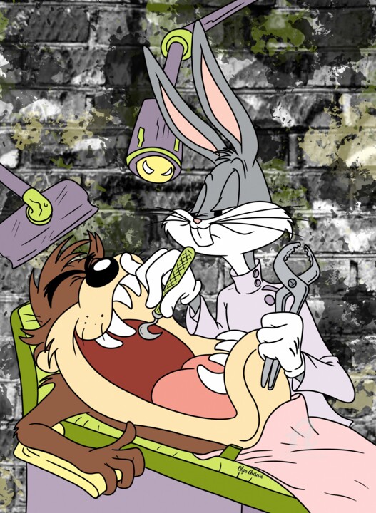 Bugs Bunny is a dentist 数字艺术