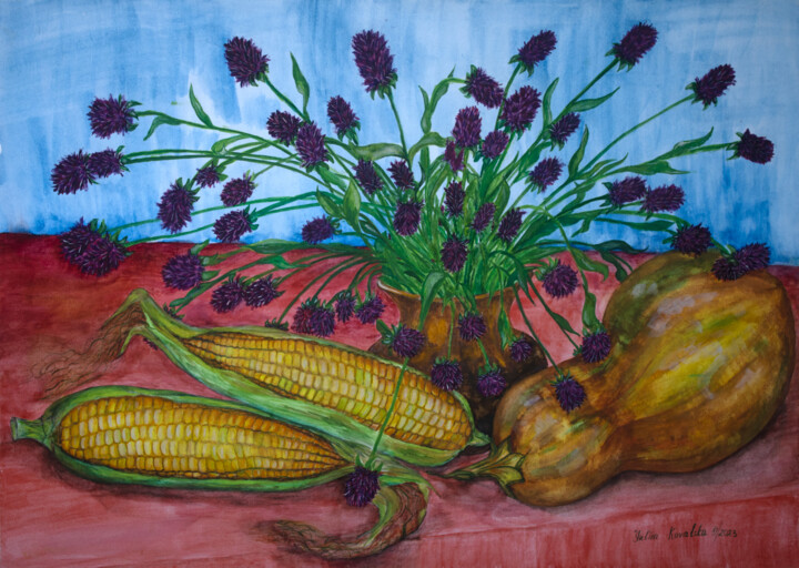 Still life in autumn style 绘画, 16.5x23.2 in