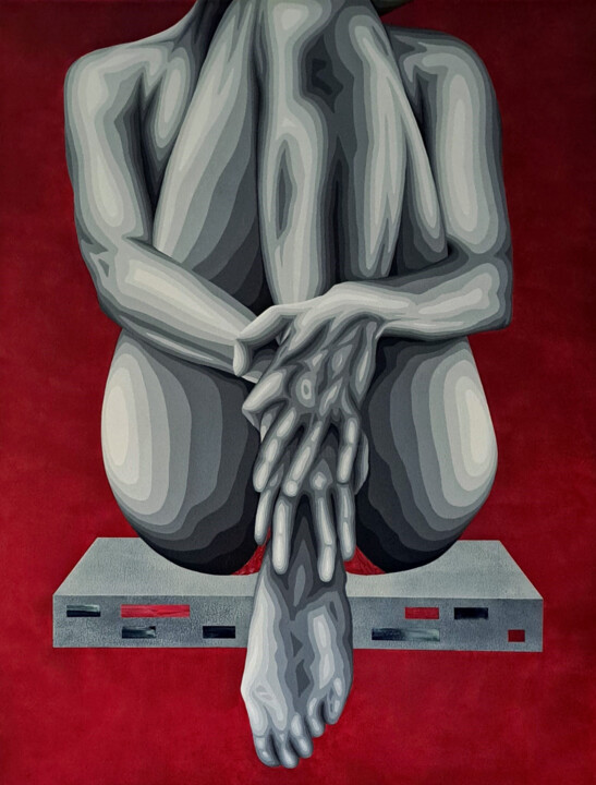 Painting titled "descanso sobre part…" by Italo Somma, Original Artwork, Acrylic