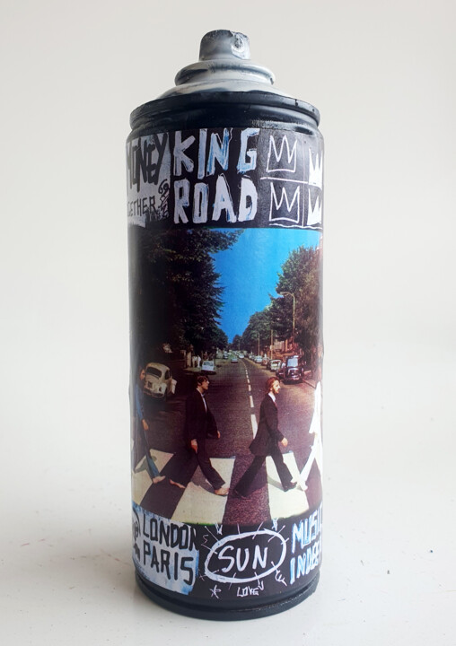 BEATLES abbey ROAD SCULPTURE bombe aerosol pop STREET ART Escultura, 7,1x2,4 in