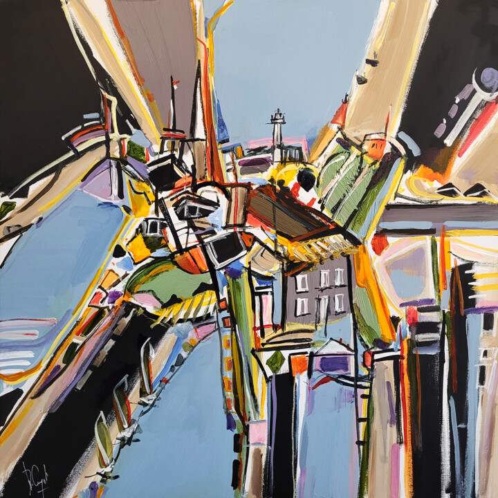 Au carrefour des regards 绘画, 19.7x19.7 in