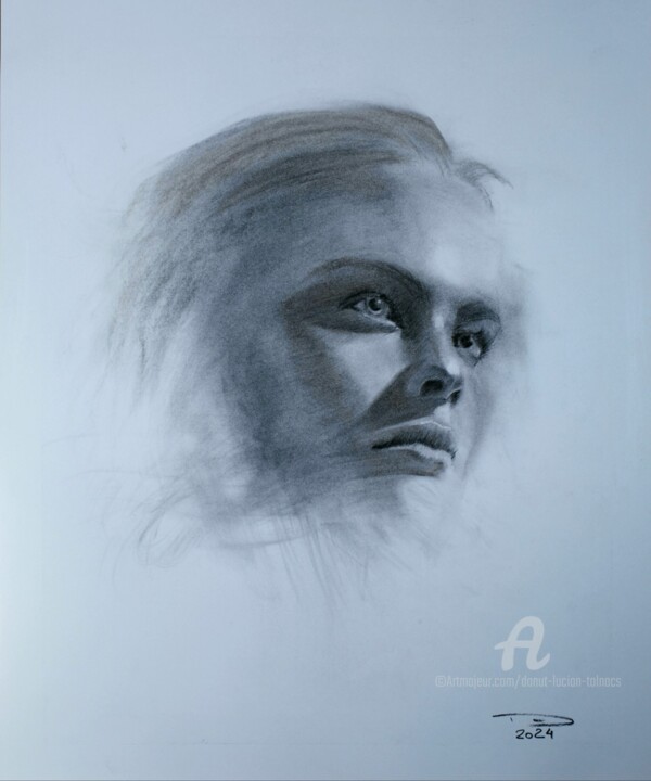 Drawing titled "From Chaos Comes Th…" by Danut Lucian Tolnacs, Original Artwork, Charcoal