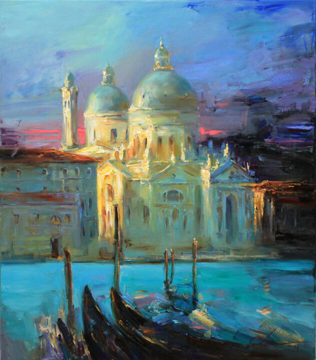 Santa Maria della Salute 绘画, 31.5x27.6 in