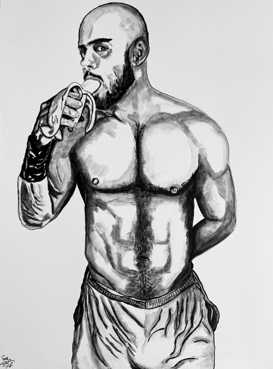 Banana 绘画, 31.5x23.6 in