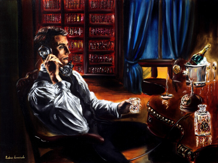 The Whiskey Call 绘画, 30x40 in