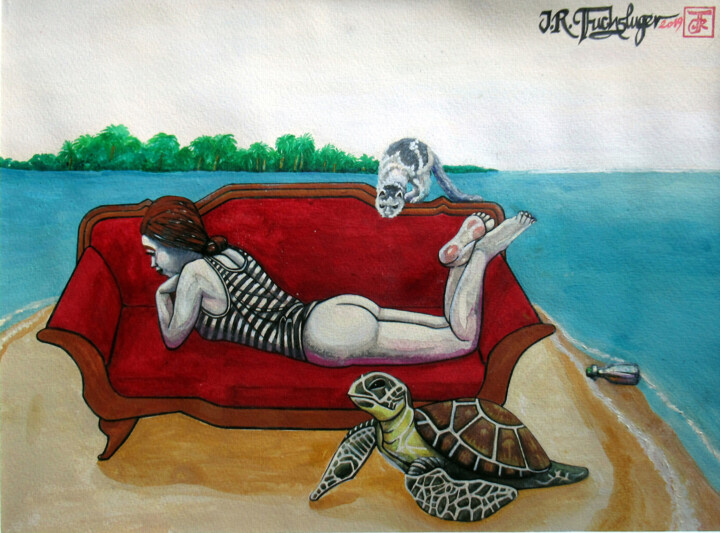 Die Liegende 绘画, 11.8x15.8 in
